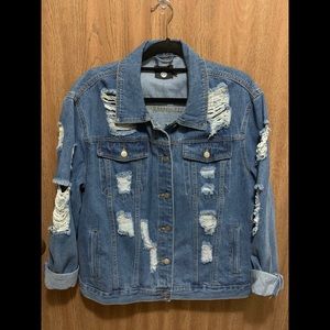 BooHoo Distressed Jean Jacket